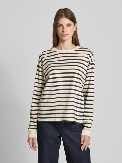 Jake*s Casual Longsleeve mit Rundhalsausschnitt Ecru 4