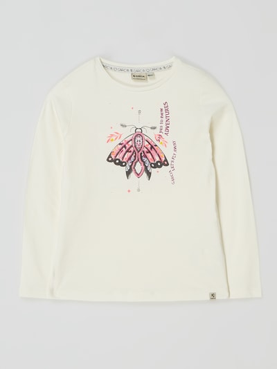 Garcia Shirt met lange mouwen met stretchgehalte  Offwhite gemêleerd - 1