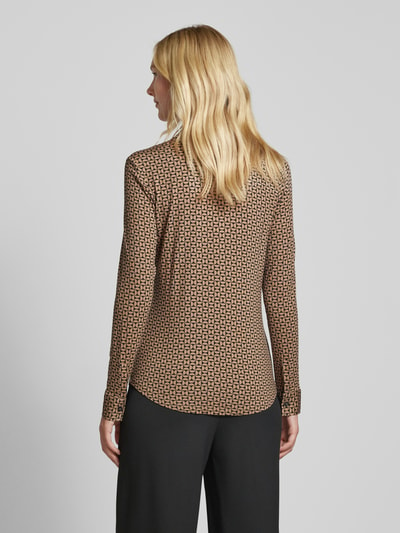 Marc O'Polo Regular fit blouse met lange mouwen en all-over motief Beige - 5