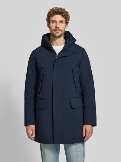Save The Duck Jack met verborgen ritssluiting model 'WILSON' Marineblauw - 4