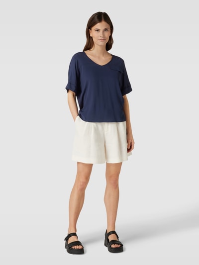 Luisa Cerano Blouse met zijsplitten Marineblauw - 1