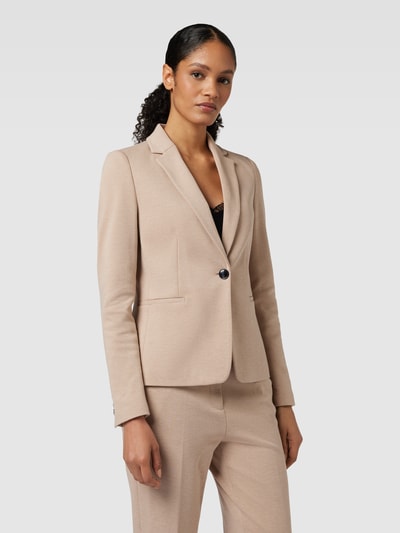 Jake*s Collection Blazer mit unifarbenem Design und Zweiwege-Reißverschluss Sand 4