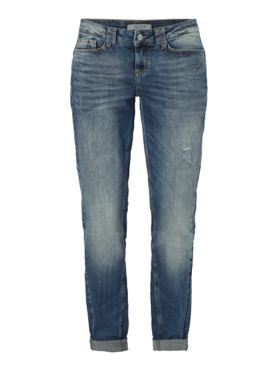 comma Casual Identity Boyfriend Fit Jeans im Used Look Jeansblau 1