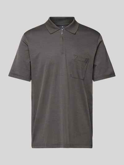 RAGMAN Regular fit poloshirt met borstzak Antraciet - 2