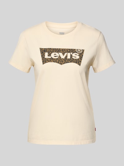 Levi's® T-shirt met labelprint, model 'THE PERFECT TEE' Zand - 2