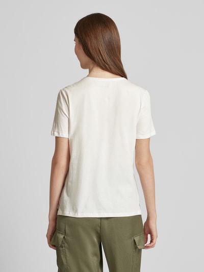 Marc Cain T-shirt met pailletten Offwhite - 5