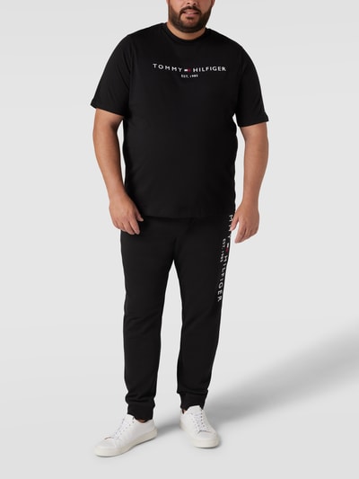 Tommy Hilfiger Big & Tall PLUS SIZE Sweatpants mit Logo-Stitching Modell 'TOMMY LOGO' Black 1