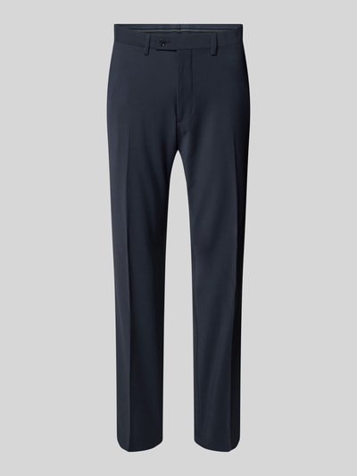 Christian Berg Men Regular fit pantalon met persplooien Donkerblauw - 2