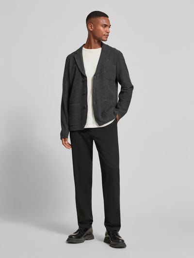 Marc O'Polo Regular fit wollen colbert met reverskraag Donkergrijs - 1