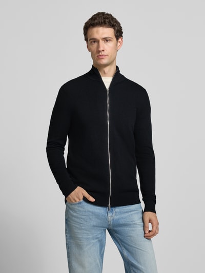 Profuomo Slim Fit Pullover aus Woll-Mix Marine 4