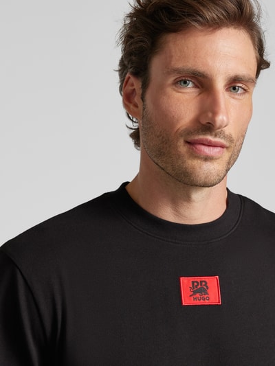 HUGO T-Shirt mit Label-Patch Modell 'Drambok' - HUGO X RB Black 3