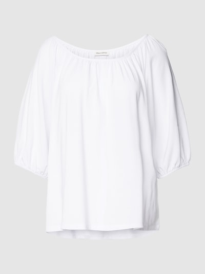 Marc O'Polo T-Shirt mit U-Boot-Ausschnitt Weiss 2
