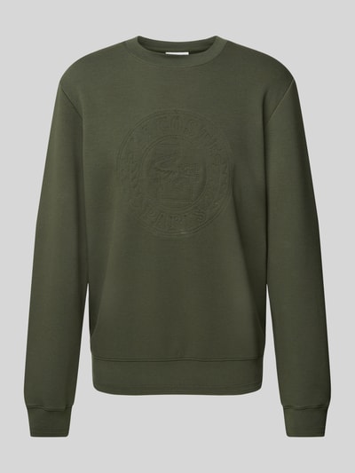 Lacoste Sweatshirt mit Label-Stitching Dunkelgruen 1