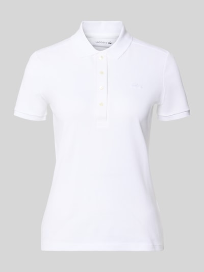 Produktfoto, Regular Fit Poloshirt aus Baumwoll-Mix von Lacoste Sport in Optik: Unifarben mit Logo-Stitching, Polokragen, kurzarm, Ärmelabschluss gerippt, Materialverarbeitung: Piqué, Material: Baumwoll-Mix