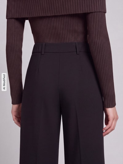 ONLY Wide Leg Anzughose mit Viskose-Anteil Modell 'LINDA' Black 3