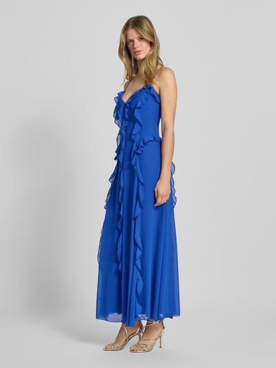 Bardot Abendkleid mit V-Ausschnitt und Volants Modell 'VERIS' Royal 1