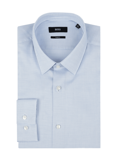 BOSS Slim Fit Business-Hemd aus Baumwolle Bleu 2