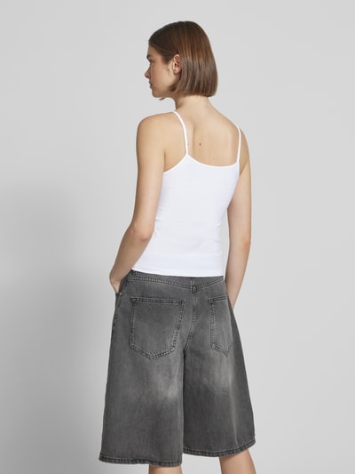 Calvin Klein Jeans Top z przeszyciami i cienkimi ramiączkami Biały 5