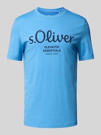 s.Oliver RED LABEL Regular Fit T-Shirt aus reiner Baumwolle Ocean 2