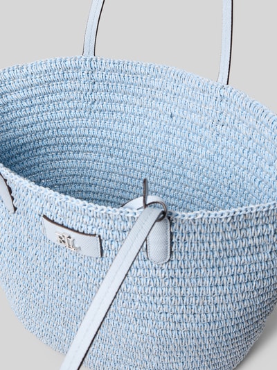 Lauren Ralph Lauren Shopper mit Label-Applikation Modell 'BRIE' Hellblau 5