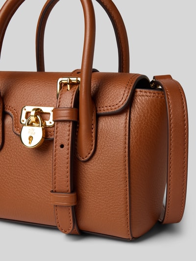 Lauren Ralph Lauren Handtasche aus Rindsleder mit Tragehenkeln Cognac 3