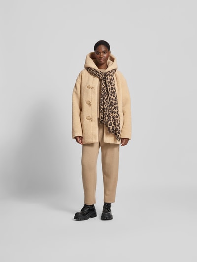 Juvia Mantel aus Teddyfell mit Kapuze Sand 1