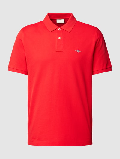 Gant Regular Fit Poloshirt mit Label-Stitching Modell 'SHIELD' Rot 2