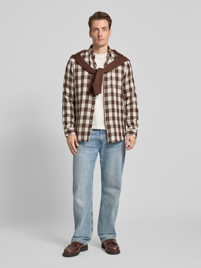 Polo Ralph Lauren Regular fit vrijetijdsoverhemd met kentkraag Middenbruin - 1