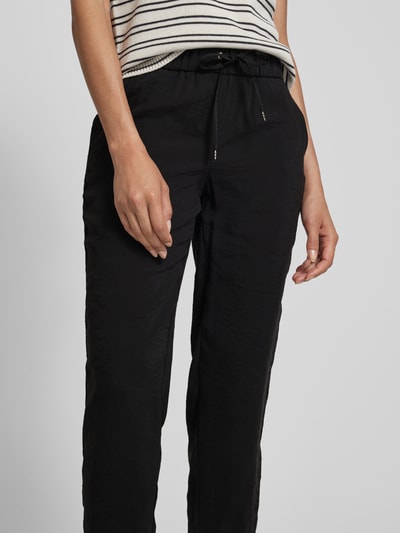 Toni Dress Regular fit stoffen broek met verkort model, model 'Pia' Zwart - 3