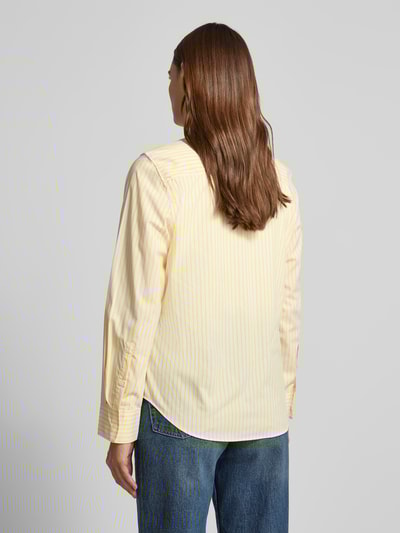 Tommy Hilfiger Regular fit overhemdblouse van katoenmix  Lichtgeel - 5