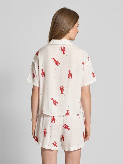 Pieces Relaxed Fit Blusenshirt aus reiner Viskose Modell 'NYA' Weiss 5