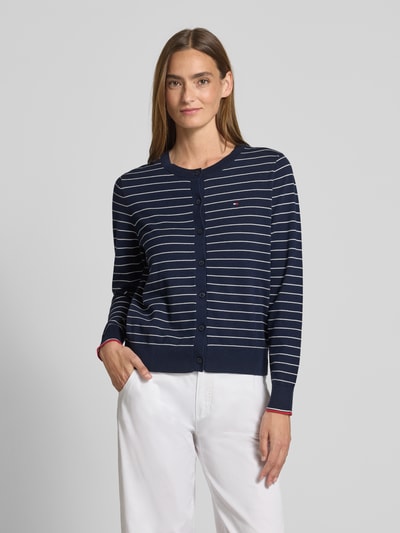 Tommy Hilfiger Regular fit gebreid jack van katoenmix Marineblauw - 4