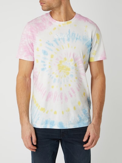 Jack & Jones T-shirt in batiklook Roze - 4