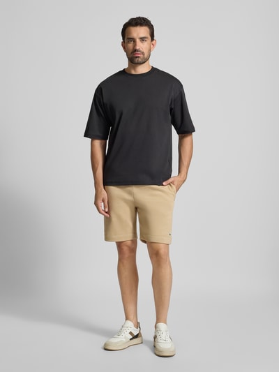 Lacoste Regular fit sweatshorts van katoenmix Beige - 1