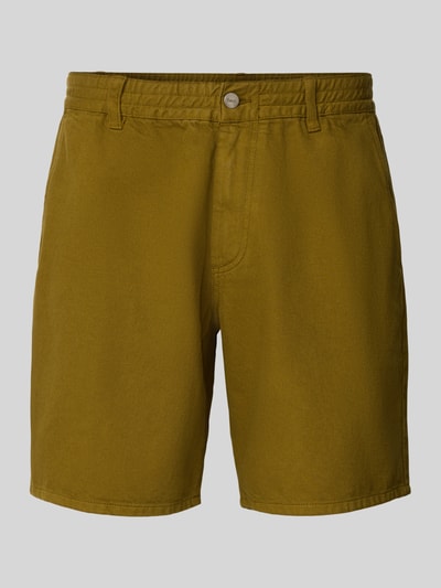 Forét Regular Fit Shorts mit elastischem Bund Modell 'CLAY' Oliv 2
