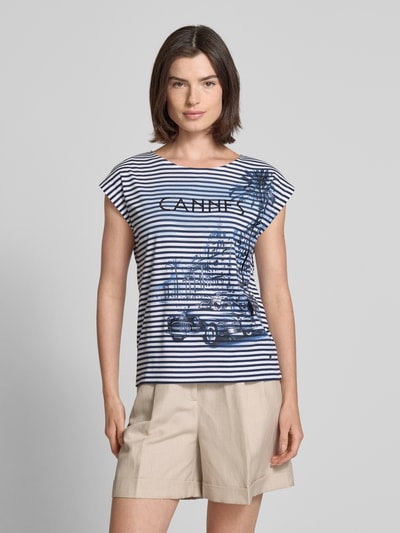 monari T-Shirt mit Statement- und Motiv-Print Marine 4