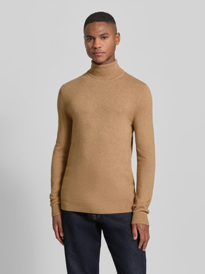 MCNEAL Regular fit coltrui van wolmix met kasjmier Camel gemêleerd - 4