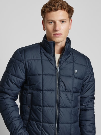 G-Star Raw Gewatteerd jack met labelapplicatie, model 'Meefic' Marineblauw - 3