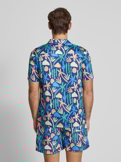 BOARDIES Freizeithemd mit Knopfleiste Modell 'Palm' Marine 5