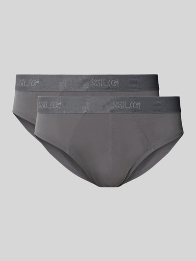 SLG Slip met label in band in een set van 2 stuks, model 'Base Brief' Lichtgrijs - 1