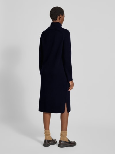 Gant Gebreid jurk met kasjmier en col Marineblauw - 5