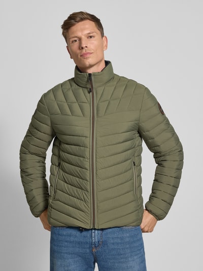 Napapijri Kurtka pikowana o kroju regular fit ze stójką z podszewką model ‘Lapaz’ Oliwkowy 4