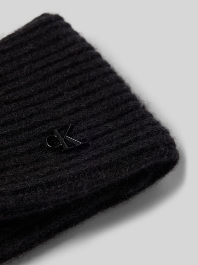 CK Calvin Klein Stirnband aus Lammwoll-Mix mit Label-Applikation Black 2