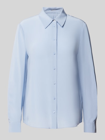 Marc Cain Seidenbluse mit Manschetten Hellblau 2