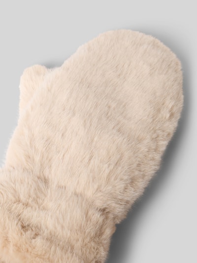 ICHI Handschuhe aus Kunstfell Modell 'EBNA' Beige 3