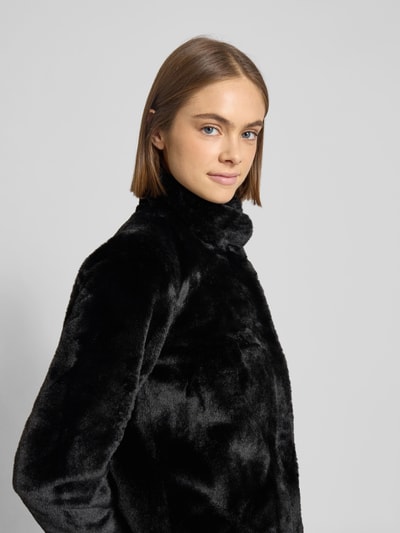 Only Regular Fit Mantel in Kunstfell-Optik Modell 'VIDA' Black 3