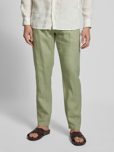 Marc O'Polo Tapered Leinenhose mit Bundfalte Modell 'OSBY JOGGER' Mint 4