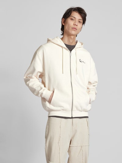 KARL KANI Sweatjacke mit überschnittenen Schultern Offwhite 4