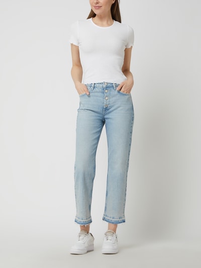 s.Oliver RED LABEL Straight Fit High Rise Jeans mit Stretch-Anteil Modell 'Karolin' Jeansblau 1