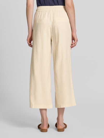 Soyaconcept Wide Fit Stoffhose aus Leinen-Mix mit Viskose-Anteil Modell 'Ina' Sand 5